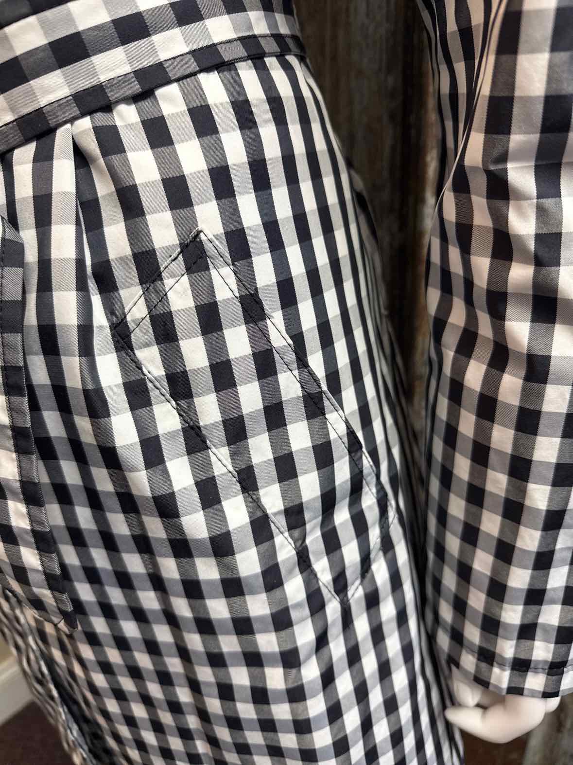 Anne Klein Size 16 (Extra Large) black check Trenchcoat