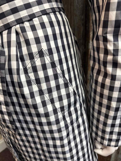 Anne Klein Size 16 (Extra Large) black check Trenchcoat