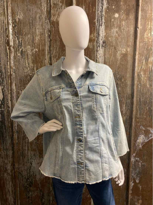Logo Size 18 (1X) Denim Jean Jacket