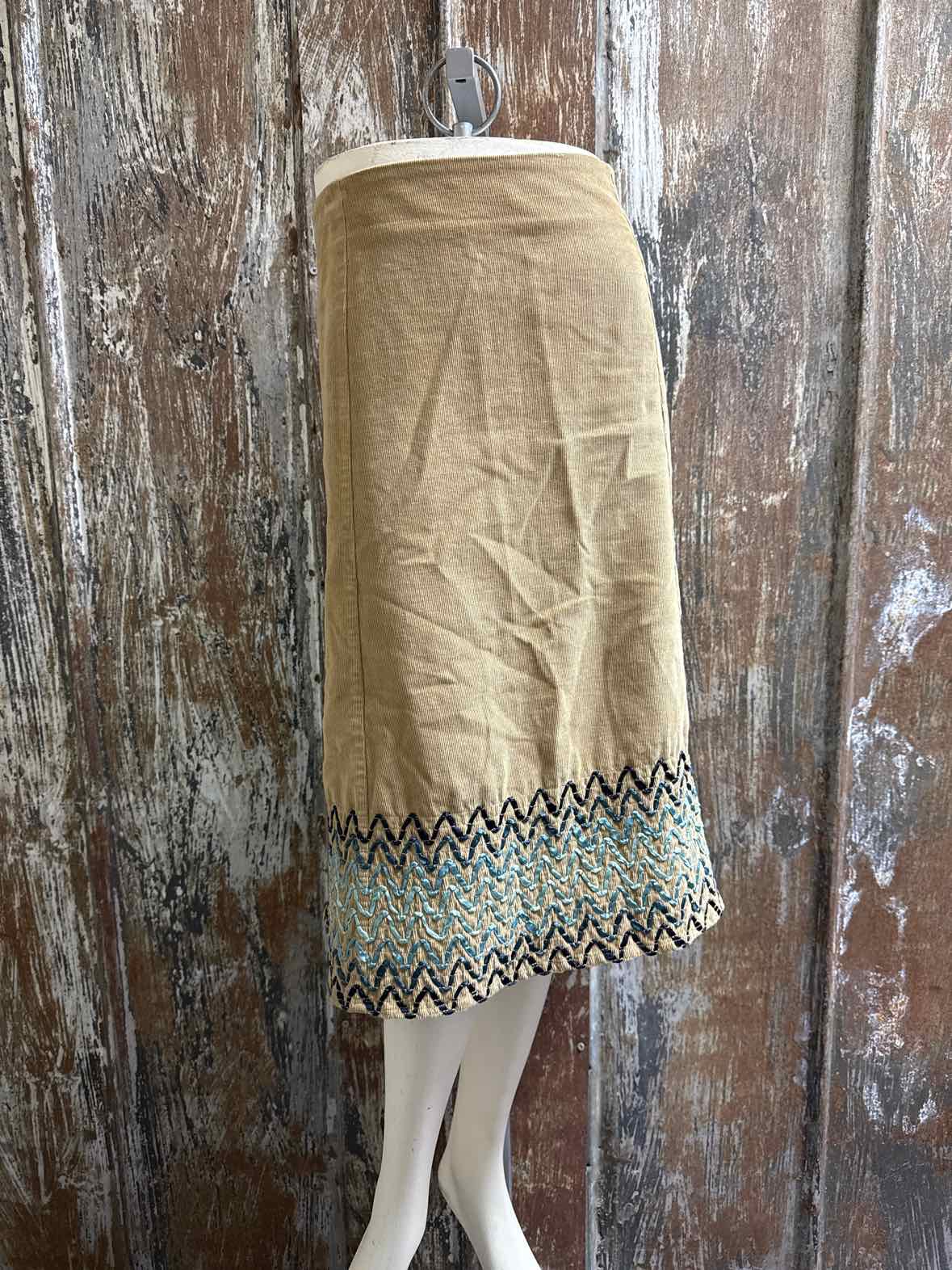 Boden Size 12 Long brown/blue Skirt