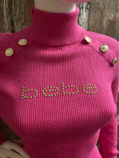 bebe Size Large Pink Sweater
