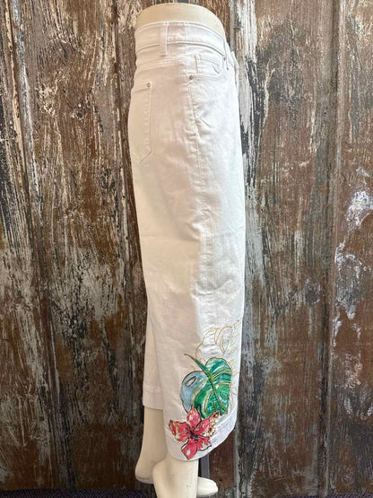 Chico's Size 4 White Jeans