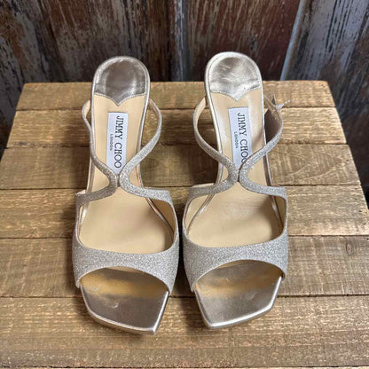 Jimmy Choo 8 Gold Shoes