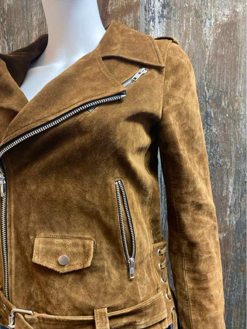 A.L.C. Size small Chestnut Brown Leather Jacket