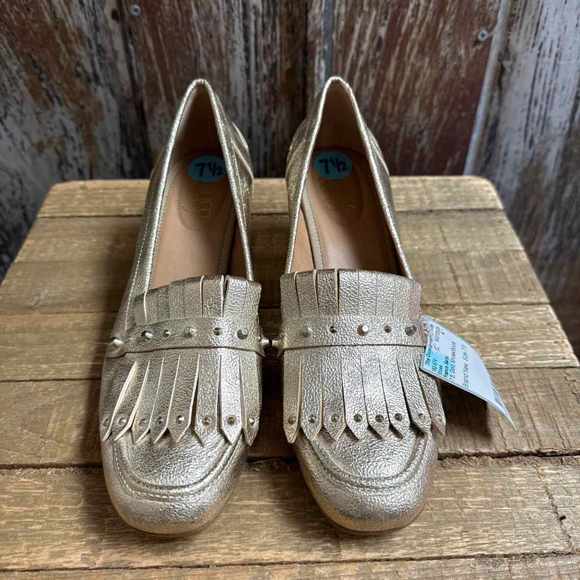 Franco Sarto 7.5 Gold Shoes