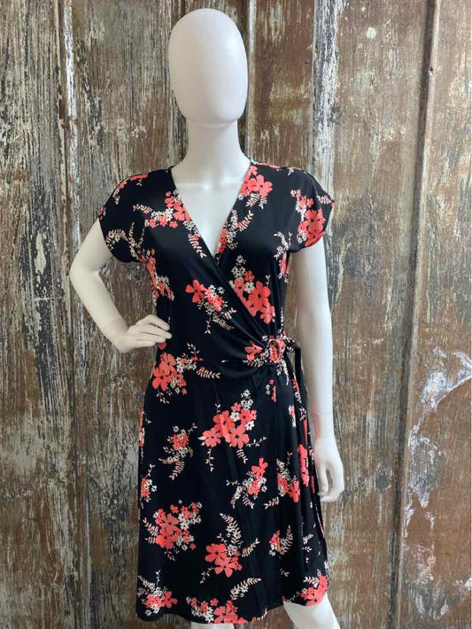 Michael Kors Size Medium Black Print Dress