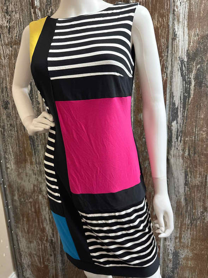 Joseph Ribkoff Size 8 (Medium) Black/Pink/Yellow Dress