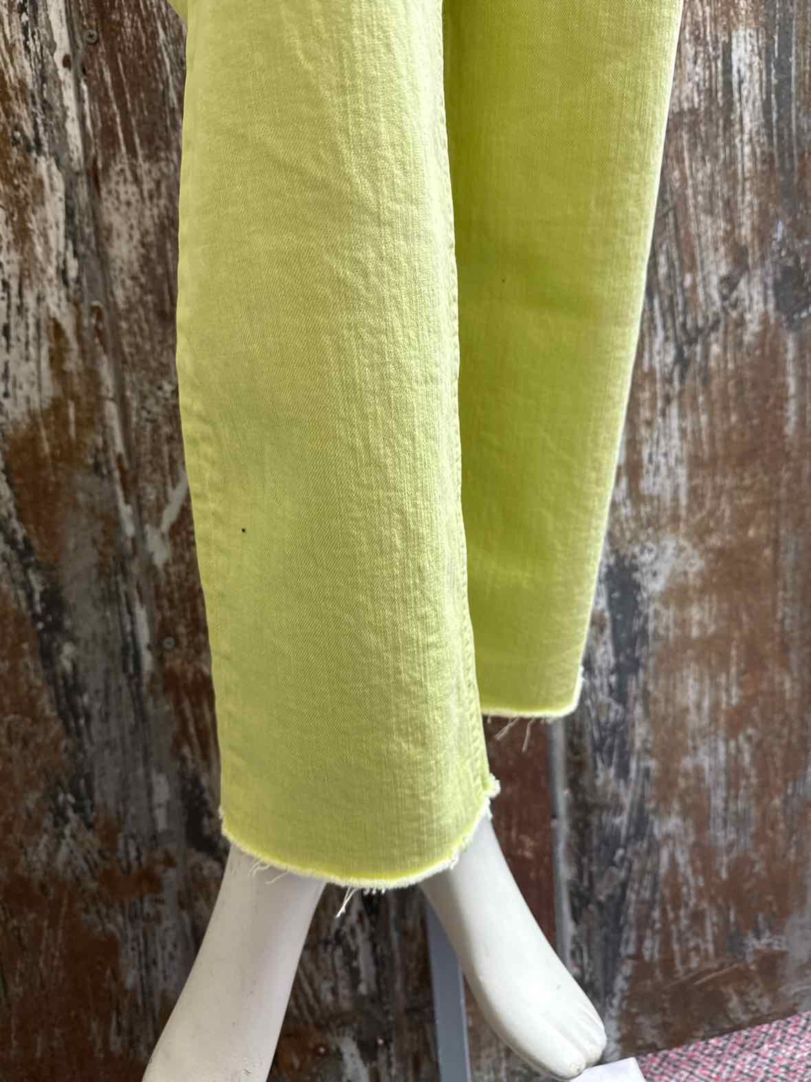 Mother Denim Size 6 Chartreuse Jeans
