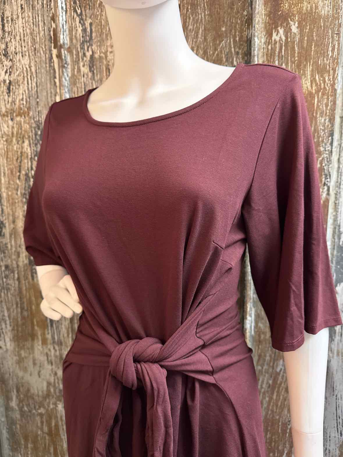 Ann Taylor (Factory) Size 10 Petite (Medium) Burgundy Dress