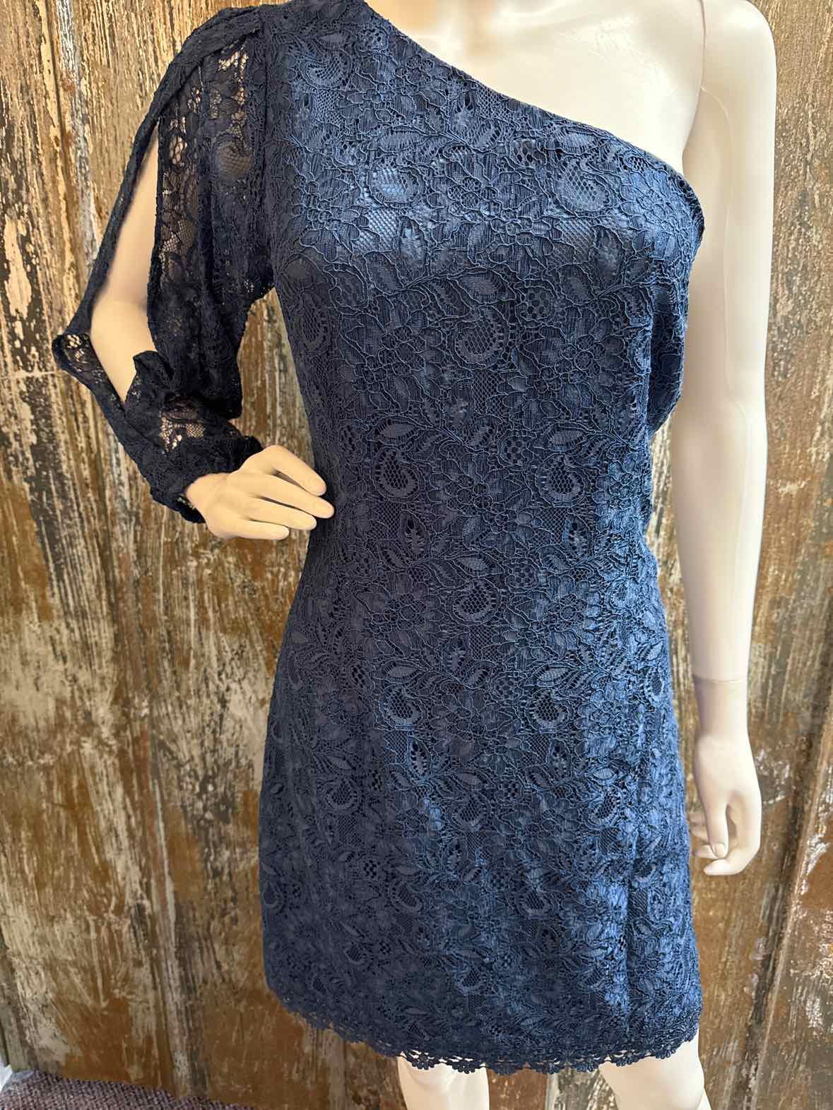 Laundry by Shelli Segal Size 8 (Medium) Navy Dress