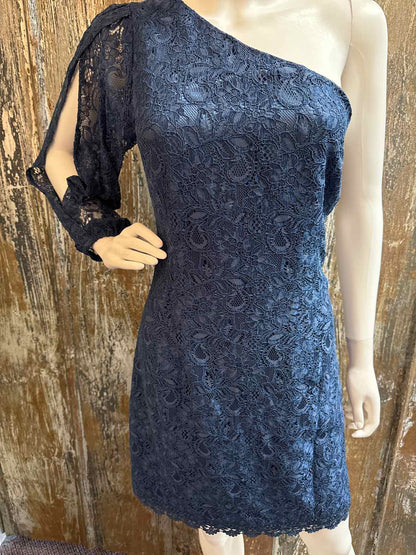 Laundry by Shelli Segal Size 8 (Medium) Navy Dress