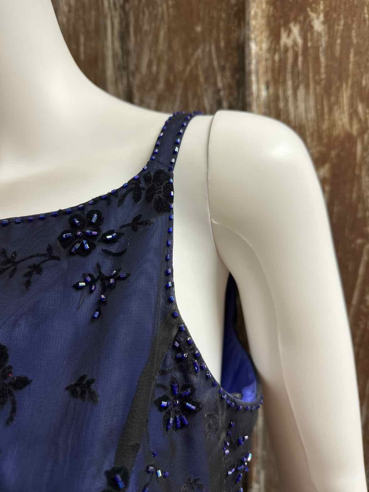 Betsy & adam Size 10 blue/black Evening Dress