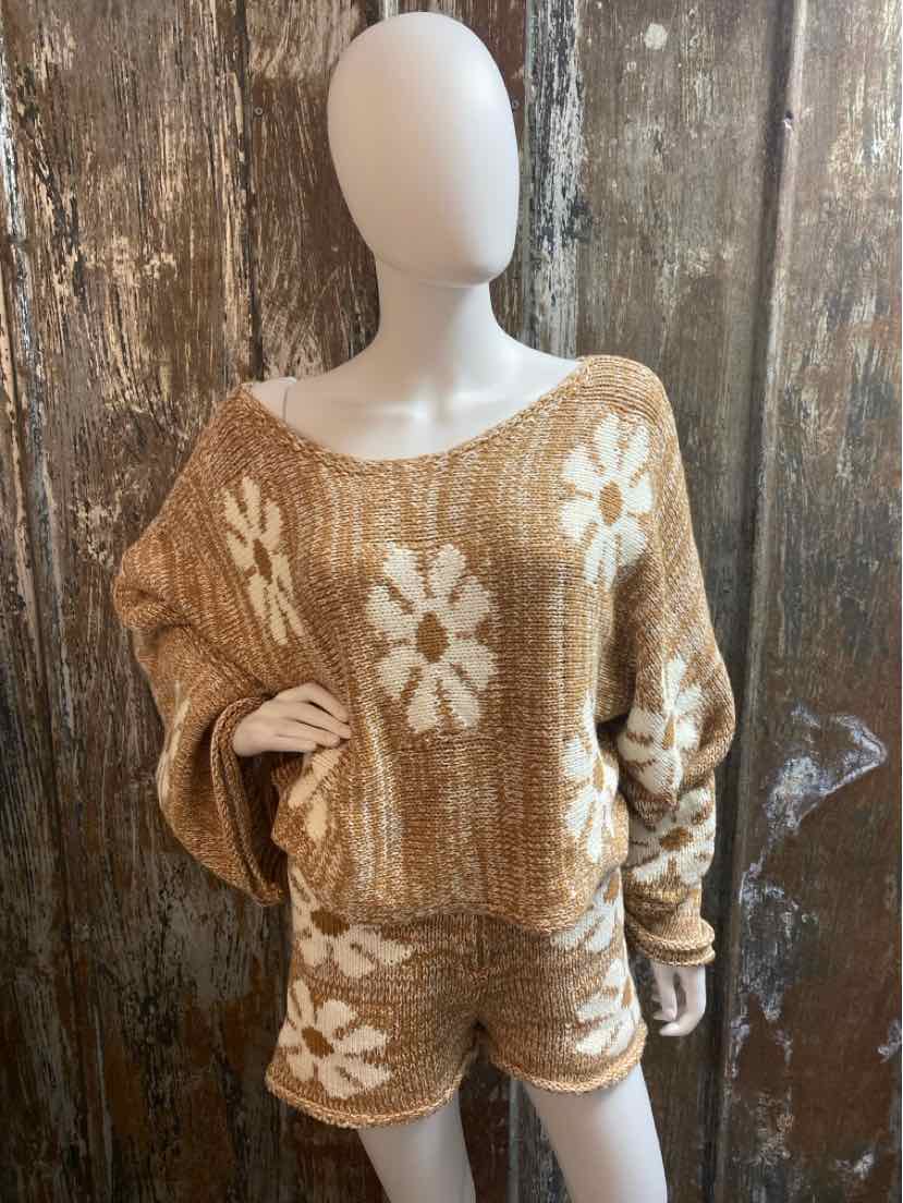 Storia Brown floral print Lounge Set
