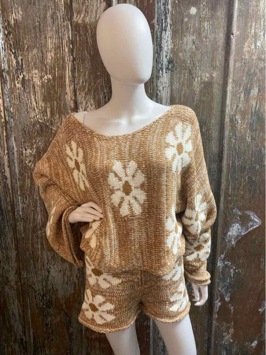 Storia Brown floral print Lounge Set