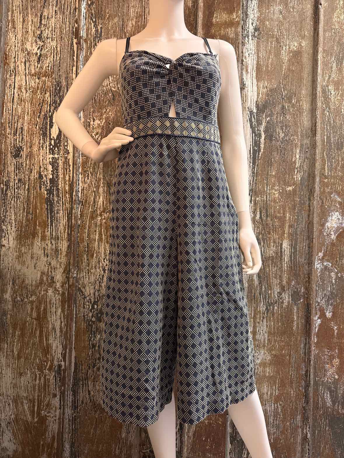 Elevenses Size 4 (Small) Navy Print Jumpsuit