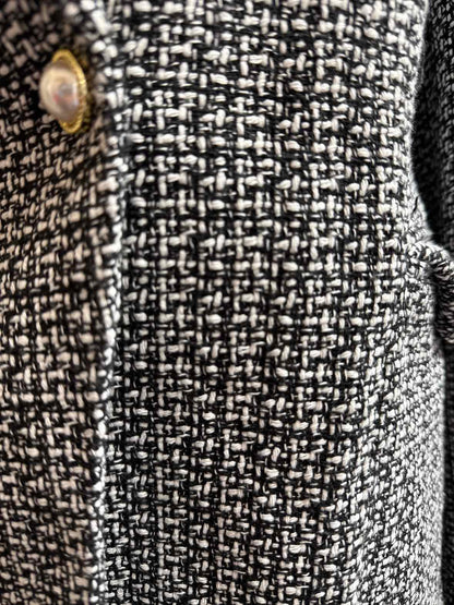 nanette lepore Size Extra Large Black/White Tweed Blazer
