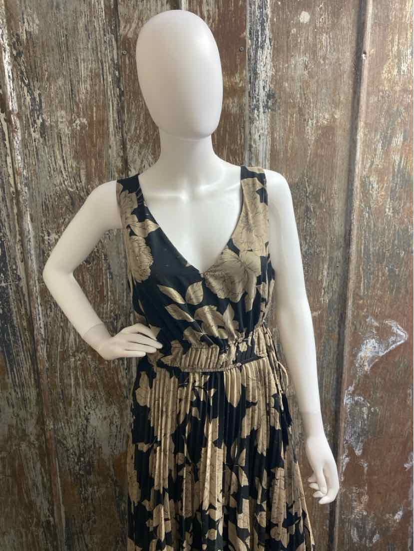 taylor Size 10 (Medium) Brown Print Dress