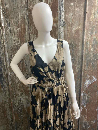 taylor Size 10 (Medium) Brown Print Dress