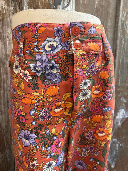 Maeve by Anthropologie Size 6 Brown floral print Pants