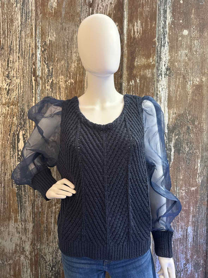 Maeve by Anthropologie Size Large Navy Sweater