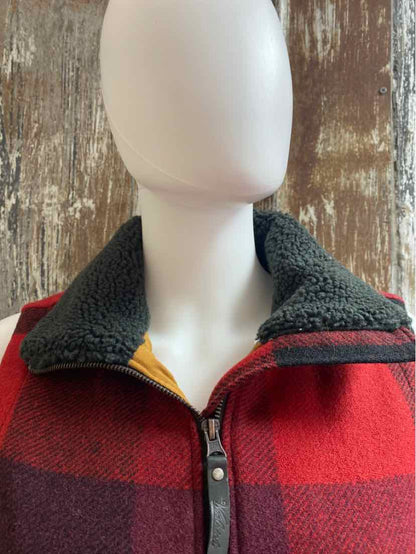 Woolrich Size small Red Plaid Vest