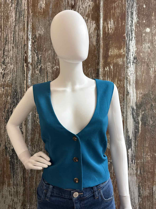 Gabrielle Union Size Extra Large Blue Vest