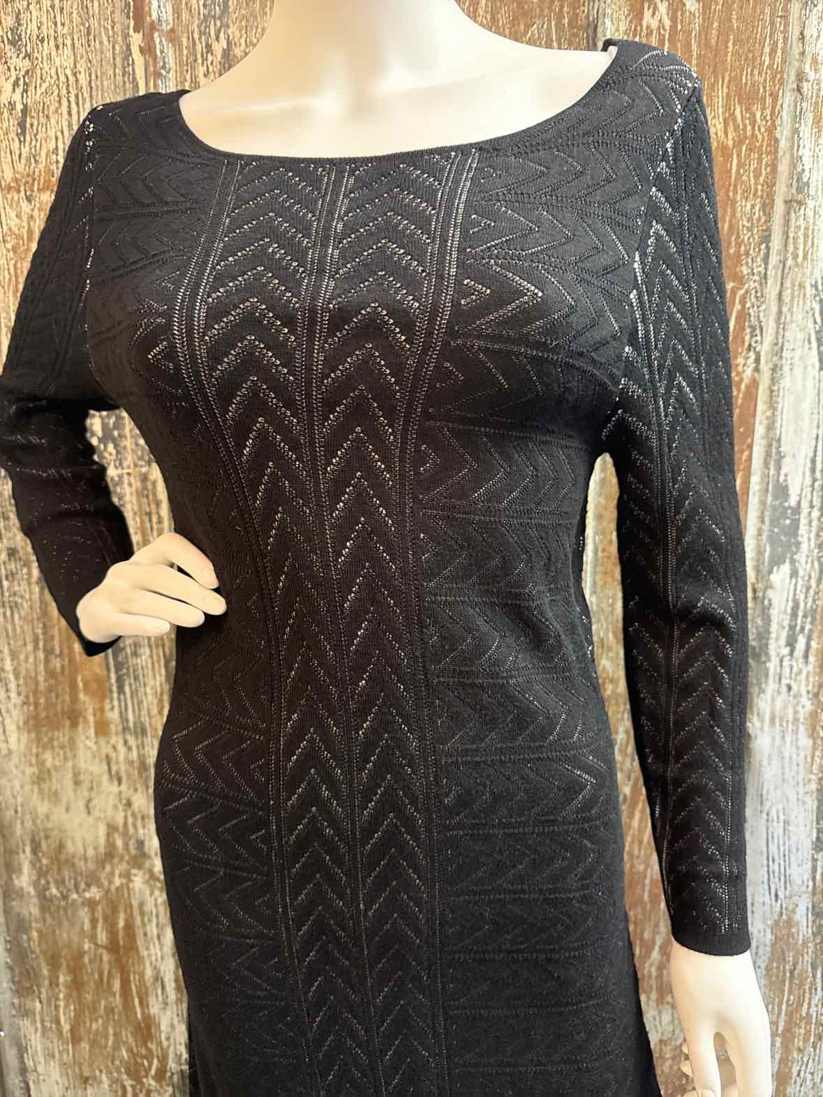 Calvin Klein Size Large Black Sweater Dress