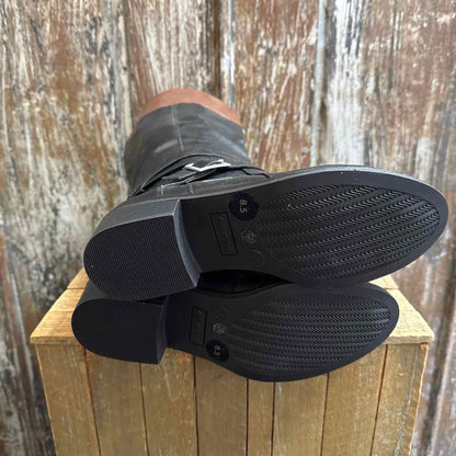 Arizona 8.5 Wide Calf Black/Brown Boots