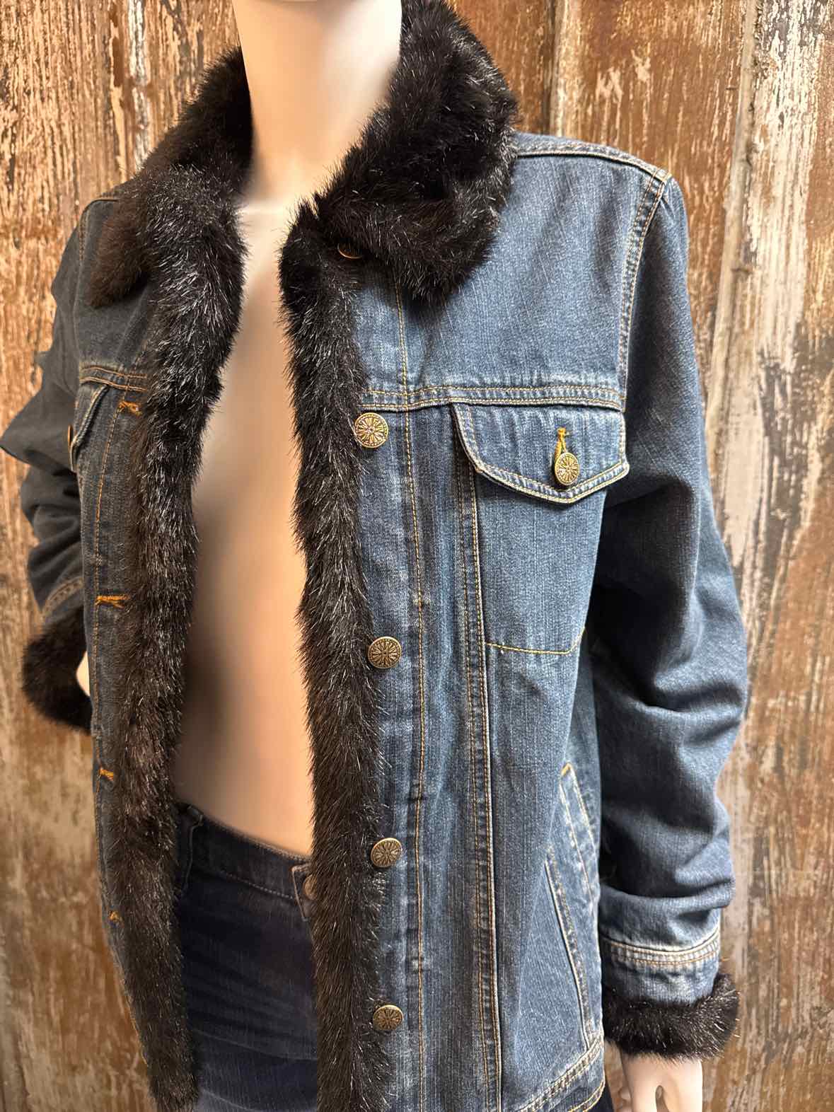 Dennis Basso Size extra small Denim Jean Jacket