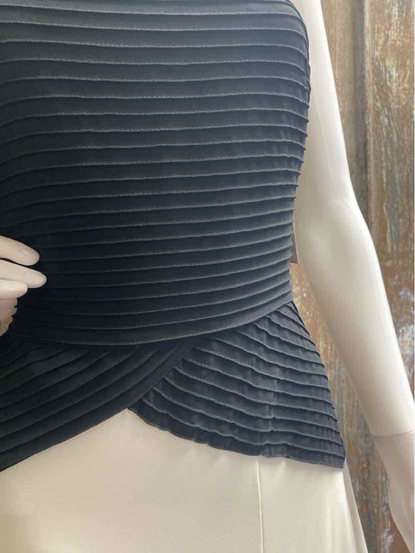 Ralph Lauren Size 8 (Medium) Black & Cream Evening Dress