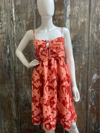 Nine West Size Extra Extra Large Red/Pink Print Dress