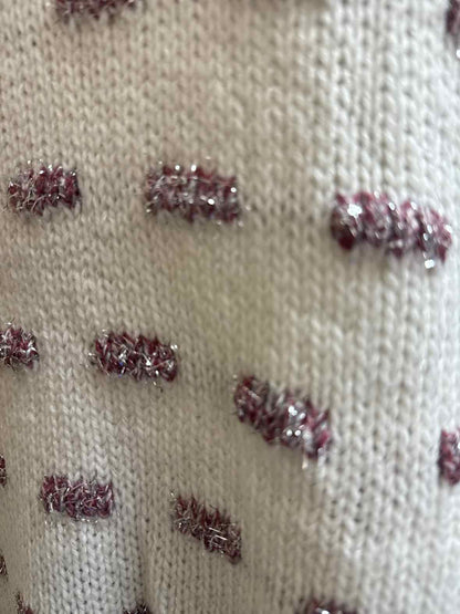 CJ Banks Size 1X White/Pink Sweater