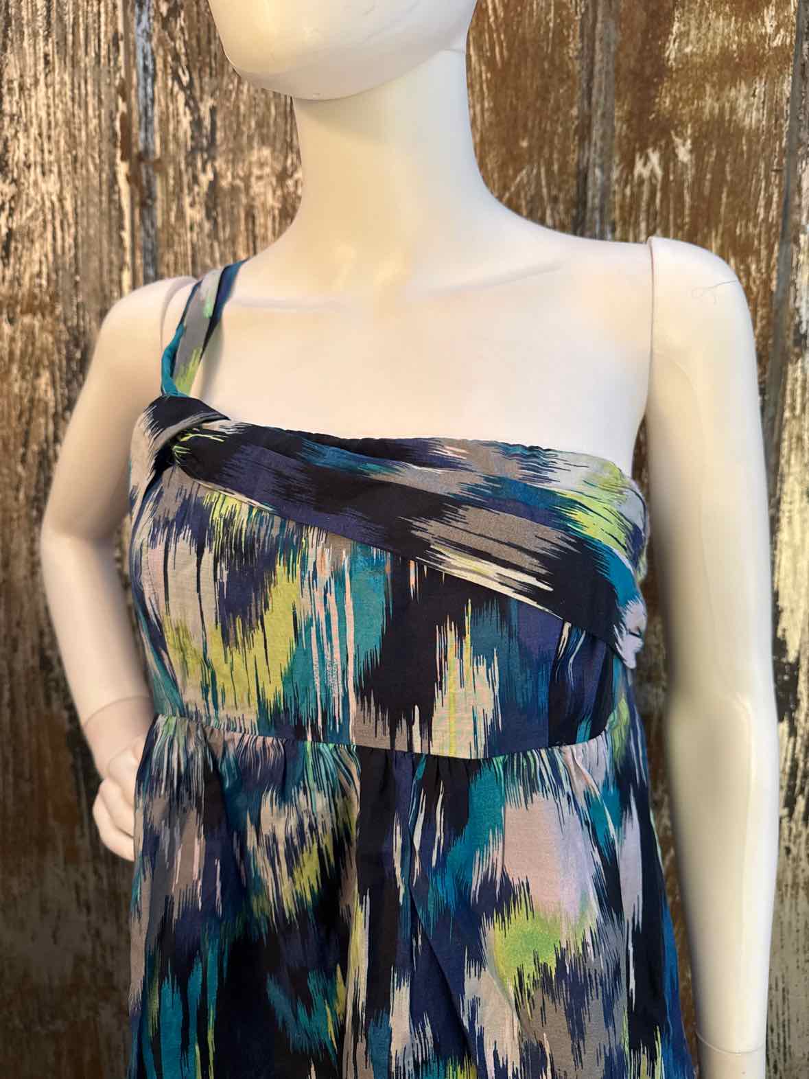 Loft Size 8 (Medium) Blue Print Dress