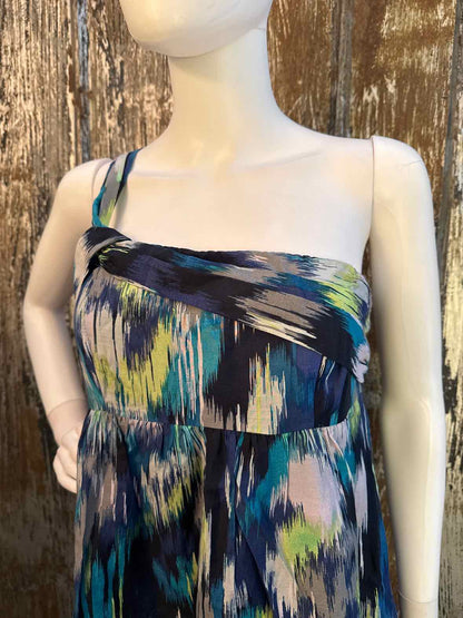 Loft Size 8 (Medium) Blue Print Dress